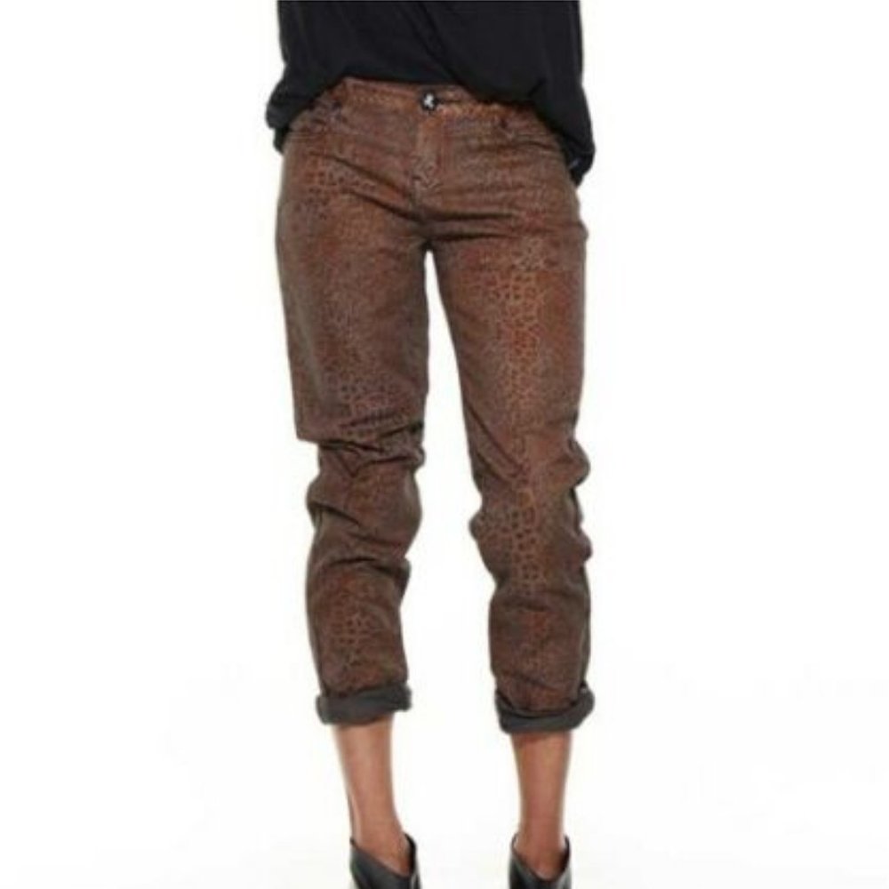 ONE TEASPOON Boocut LEOPARD Animal Print JEANS